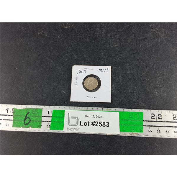 1867 - 1967 Commemorative Mackerel 10 Cents Coin