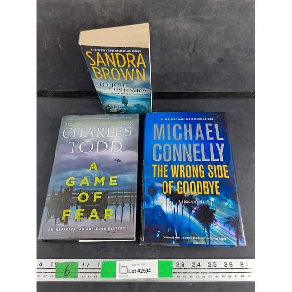(3) Books - Sandra Brown, Charles Todd, Michael Connelly