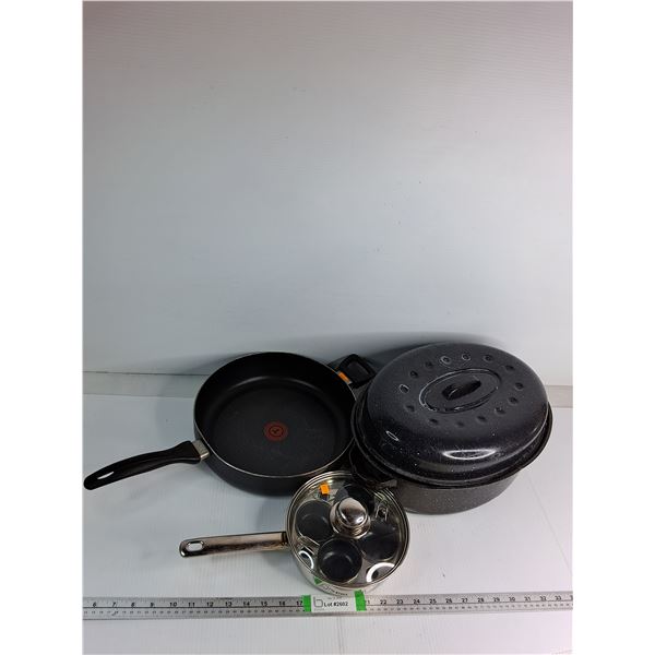 Rosting Pan 15"x10.5", (2) Pans Up To 12", Poacher Set