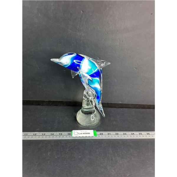 Glass Work Dolphin Figurine 9.5"