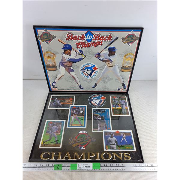 Toronto Blue Jays Back to Back Wolrd Series Champions Framed Collectible (1992-1993) 20" x 16"