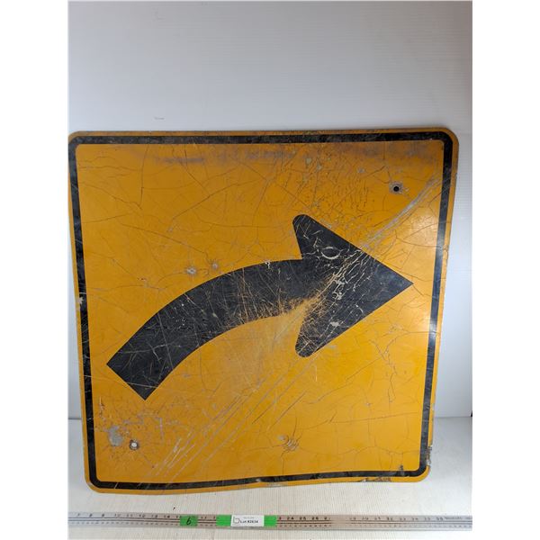 *Square Traffic Direction Sign 30" x 30", Pickup Only