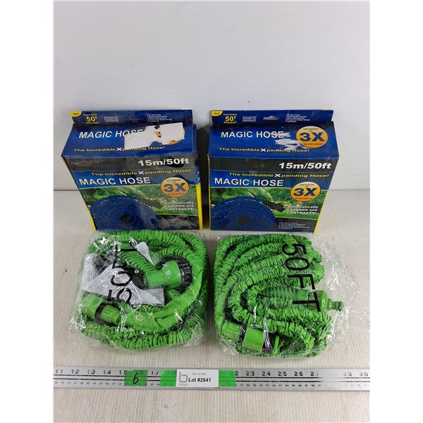 (2) 50ft Magic Hoses - New
