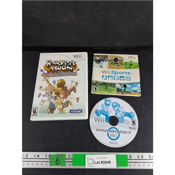 Wii Games - Harvest Moon, Mario Kart & Wii Sports - Cannot Authenticate