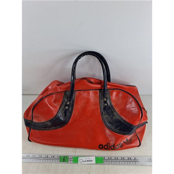Vintage Adidas Faux Leather Bag 18  x 10  x 9 