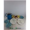 Image 1 : Vintage Enamel Pitcher & Mid Century Melmac Dinnerware