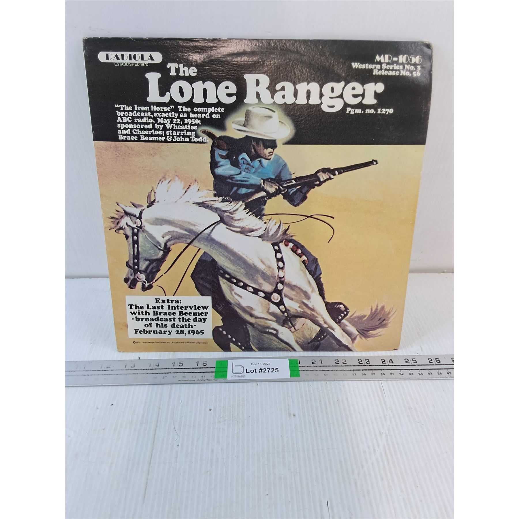 Vintage Record-The Lone Ranger Radio Broadcast from 1950 - Bodnarus ...