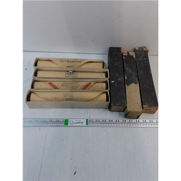(4) Vintage Player Piano Rolls