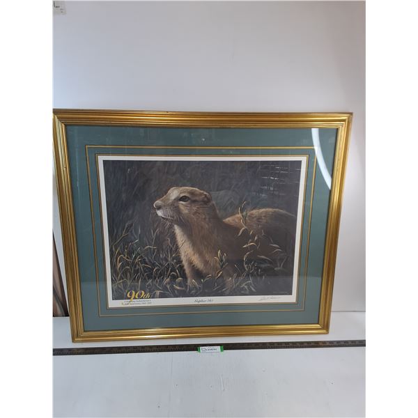 * Framed "Gopher It!" Wall Decor by Gail Adams - 35" x 30" - PICK UP ONLY