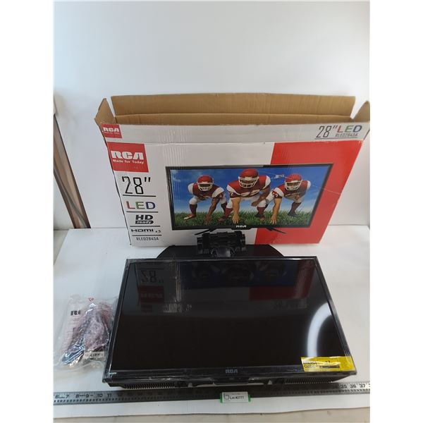 New/Unused RCA 28" LED TV w/Remote, Stand, Box - PICK UP ONLY