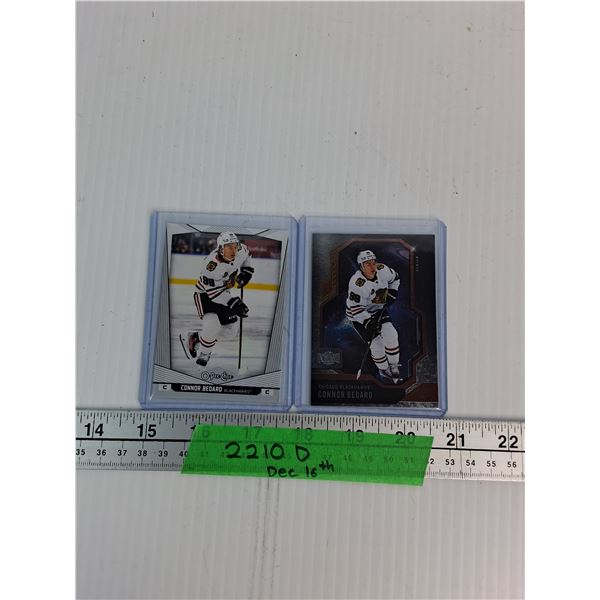 (2) Hockey Cards- Connor Bedard- Cannot Authenticate