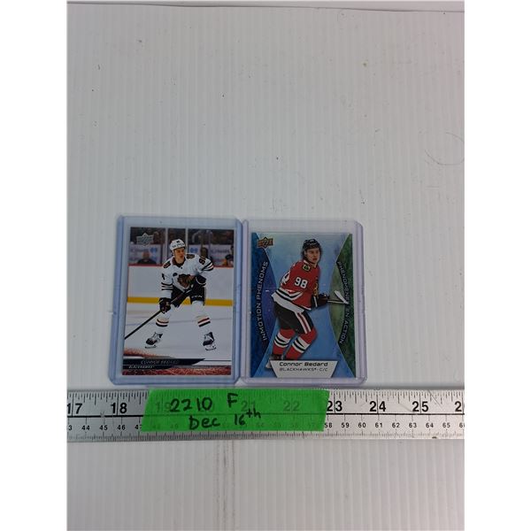 (2) Hockey Cards- Connor Bedard-Cannot Authenticate