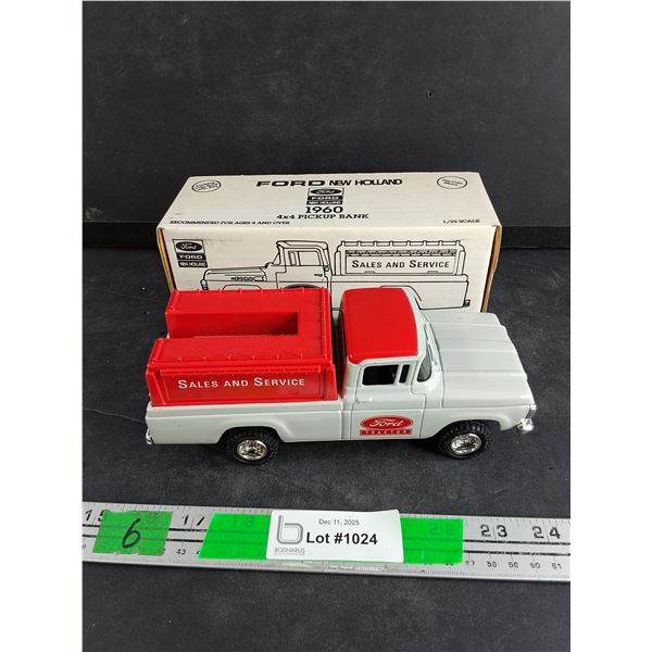 Die Cast Ford New Holland 1960 4x4 Pickup Bank