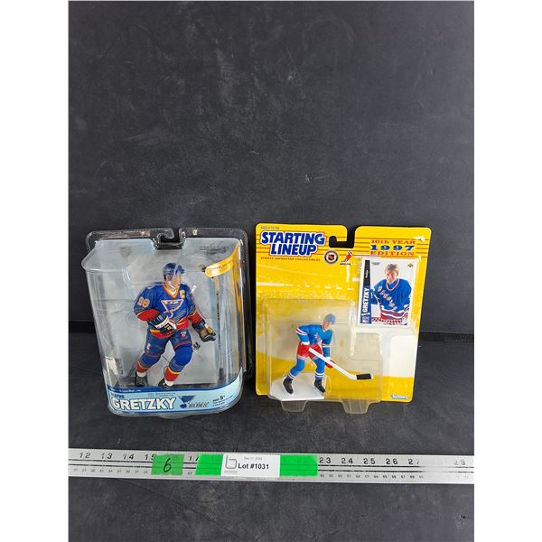 McFarlanes & Starting Line Up Wayne Gretzky Figures & Upper Deck Trading Card