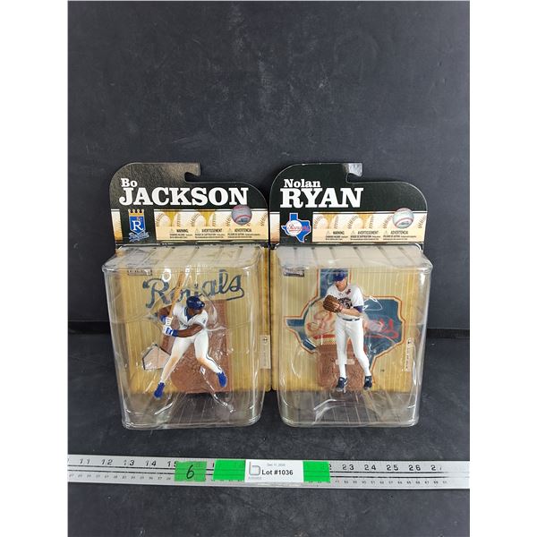 Bo Jackson & Nolan Ryan Baseball Figures - Royals, Rangers