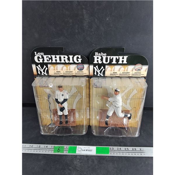 Lou Gehrig and Babe Ruth Baseball Figures