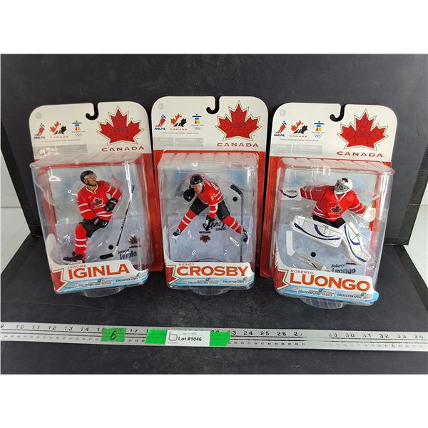 Canada Hockey Figures - Jarome Iginla, Sidney Crosby, Roberto Luongo