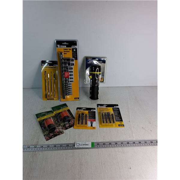 Titan 13pc Bit Socket Set, Pry Tool Spudger Set, 3pc Impact Wobble Socket Adapter Set, 4pc Impact So