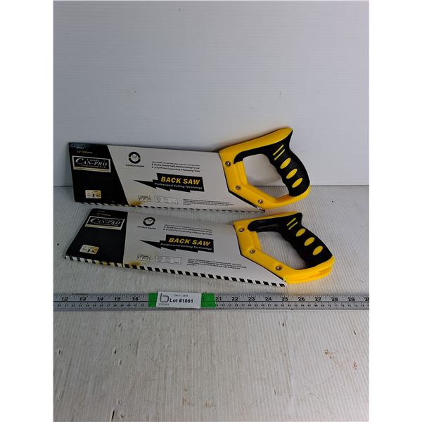 (2) Can-Pro 14" Back Saws- New