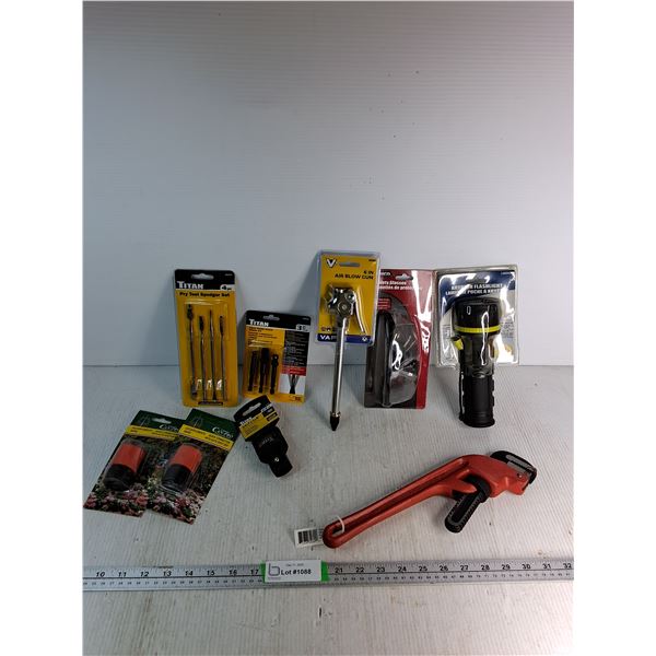 Titan Pry Tool Spudger Set, Impact Wobble Socket Adapter Set, Socket Adapter, Air Blow Gun, Safety G