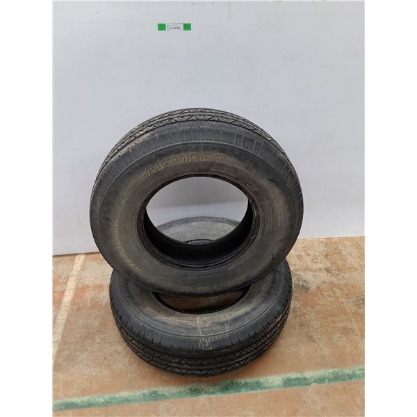 * (2) Tires, Akuret HF188 ST235/80R16, Consigner States, Holds Air, No Holes, Cannot Ship
