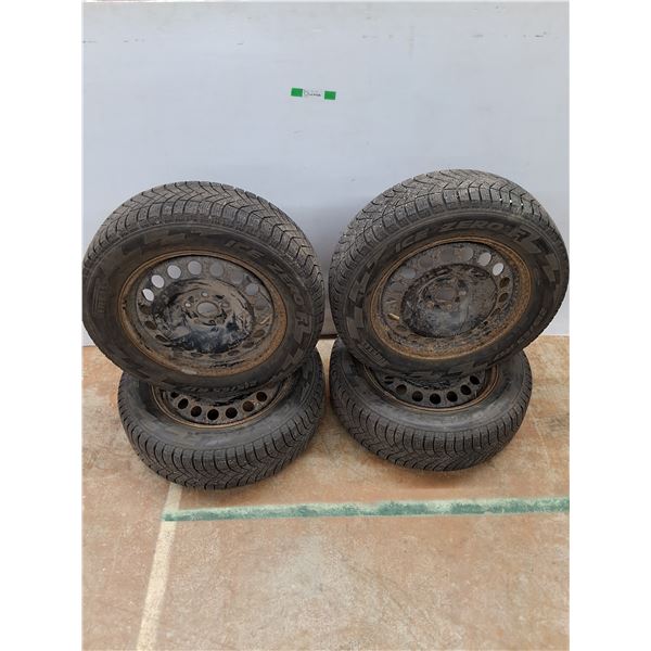 * Set Of  Tires w/ Steel Rims Pirelli Ice Zero R, 215/65 R17, Cannot Ship