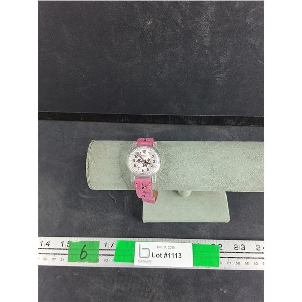 Roots Kids Quartz Watch, Pink Band, Working