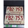 Image 1 : 1975 Saskatchewan License Plates