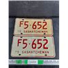 Image 1 : 1975 Saskatchewan License Plates