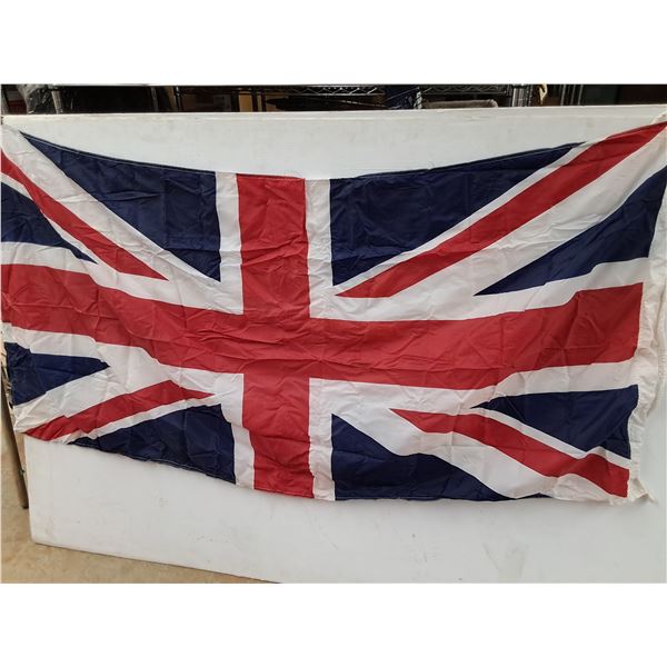 (2) Flags- American, United Kingdom 64" By 36"