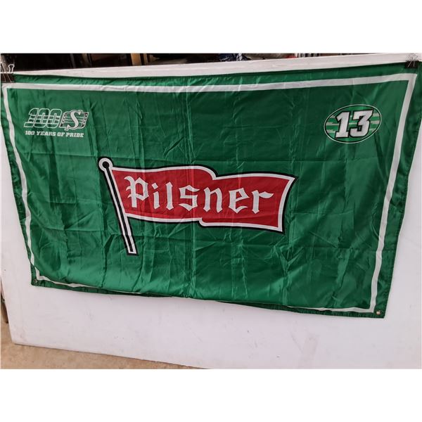 100 Year Pilsner Rider Flag- 58" By 33", Dual-Sided