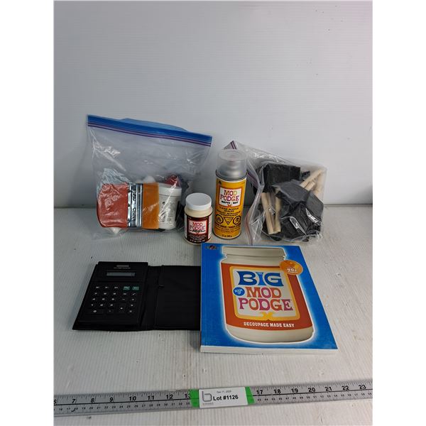 Mod Podge Kit- Brushes, Sealer, Book- Cannot Ship