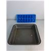 Image 2 : Cake Pan 10.5" By 9.5", Ice Cube Tray, Water Bottles