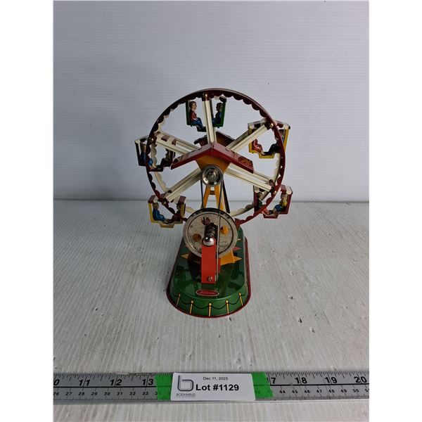Vintage Wilesco Tin Wind-up Ferris Wheel Toy