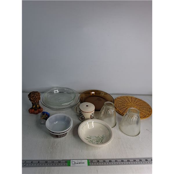 Assorted Dishes- Bowls, Plate, Shot Glass