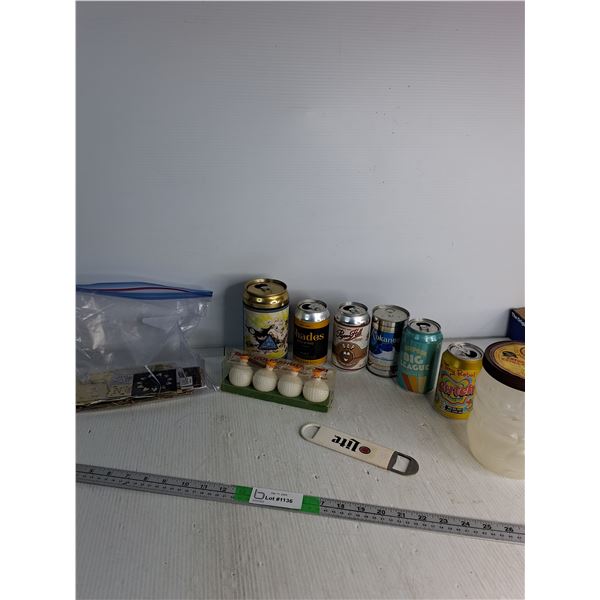 Golf Ball Shots, Cans, Bottle Opener