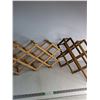Image 1 : (2)Vintage Wooden Accordion-Style Wine Rack-25" by 13" - PICK UP