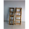 Image 4 : (2)Vintage Wooden Accordion-Style Wine Rack-25" by 13" - PICK UP