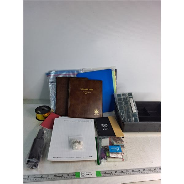 Coin Organizer, Notebooks, Matches, Organizer Bin
