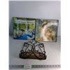 Image 1 : (2) Books, Iron Cook Book Holder