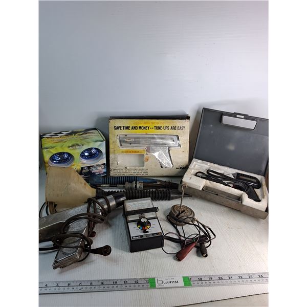 Indigo Driving Lights, Weller Soldering Gun, Diagnostic Tune-Up Analyzer-As Is