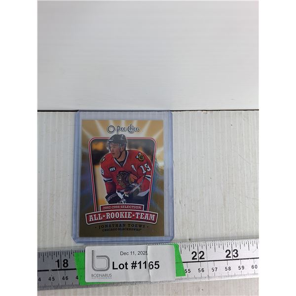 Hockey Card- Jonathan Toews Gold Rookie- Cannot Authenticate