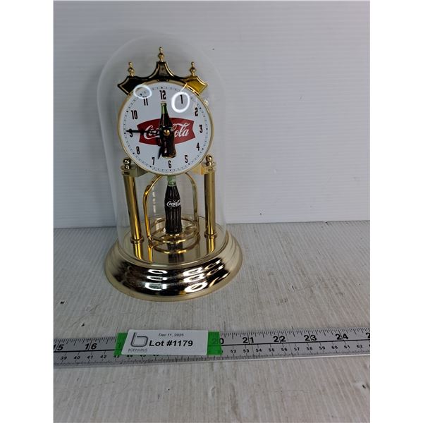 Coca-Cola Glass Dome Clock As Is - PICK UP