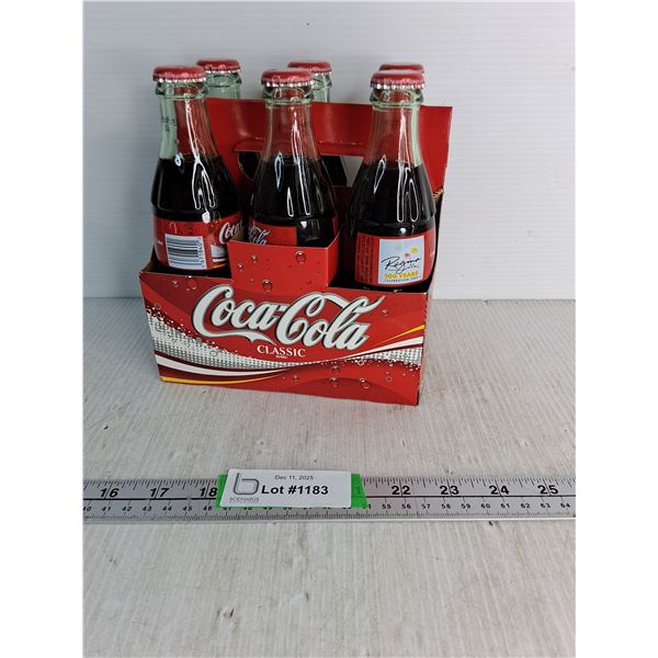 (6)Case Of Coca-Cola 237ml Bottles- Regina 100 Celebration 2003 - CANNOT SHIP