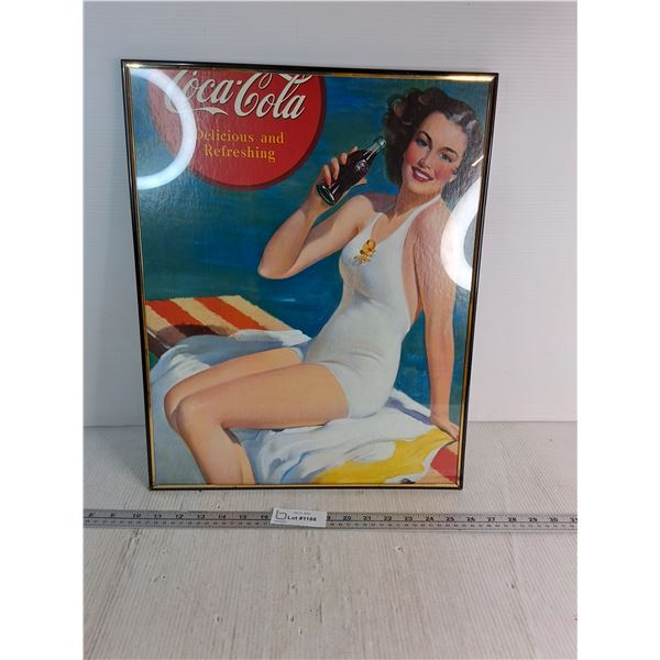Coca-Cola- Beach Day Wall Decor Approx 20" x 16"