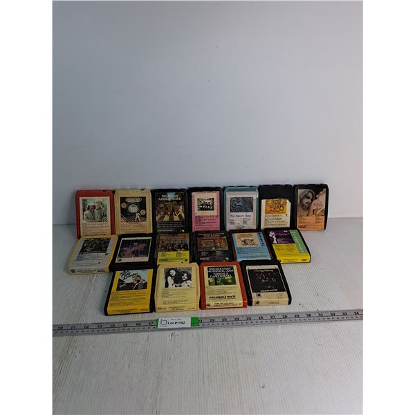 (17) 8 Tracks With Various Artists- Beatles, Beach Boys, Buckingham Nick's, April Wine
