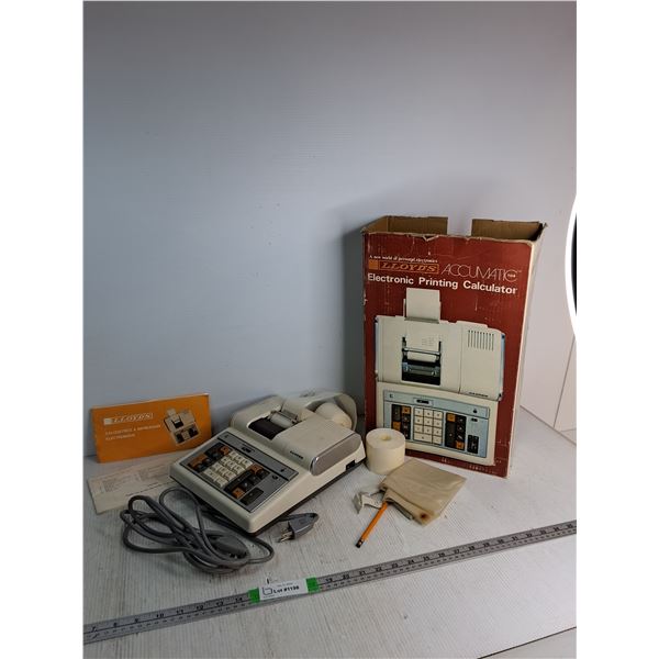 Lloyd's Electronic Printing Calculator Approx 11.5" x 8.5"