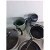 Image 5 : Pots and Pans Up To 4"x10", Egg Poacher Inset, Pot Lids, Watering Can, Dakota Themos Mug