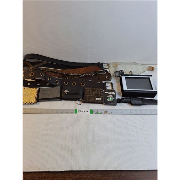 (4) Belts,(4) Wallets,Swedish Filleting Knife,Corona Stand,Cards,Trinket Box