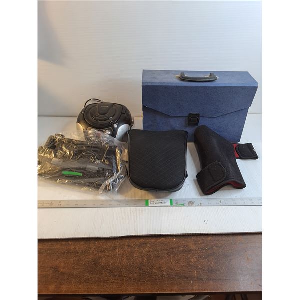 CD Player(untested),File Folder,Knee Brace,Back Support,TV Mount??
